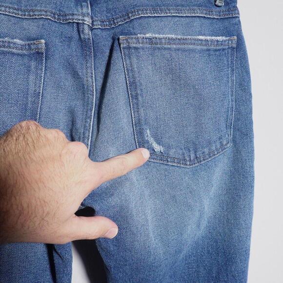 CLOSED ITALY Mens Unity Slim Jeans Blue Denim‎ Distressed 32 Premium $280 Casual - Picture 14 of 14